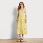 Sam Edelman geblümtes Maxikleid Frauen gelbes Multi Bekleidung 2P8JNV1116