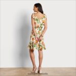Sam Edelman geblümtes Minikleid Frauen Pfirsich-Multi Bekleidung 2P8JNV1105 - Image 4