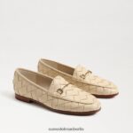 Sam Edelman Gewebter Loafer „Loraine“. Frauen Eierschale Schuhwerk 2P8JNV517