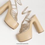 Sam Edelman Gia-Plateau-Absatz Frauen Gold Blatt Schuhwerk 2P8JNV697 - Image 7