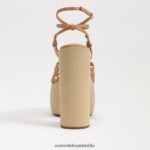 Sam Edelman Gia-Plateau-Absatz Frauen Natursand Schuhwerk 2P8JNV699 - Image 5