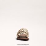 Sam Edelman Giada gewebte Slide-Sandale Frauen Gold Blatt Schuhwerk 2P8JNV406 - Image 3
