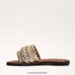 Sam Edelman Giada gewebte Slide-Sandale Frauen Gold Blatt Schuhwerk 2P8JNV406 - Image 4