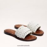 Sam Edelman Giada gewebte Slide-Sandale Frauen helles Weiss Schuhwerk 2P8JNV403
