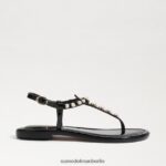 Sam Edelman Gigi Pearl Zehenstegsandale Frauen schwarzes Lackleder Schuhwerk 2P8JNV554 - Image 2