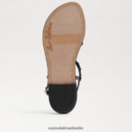 Sam Edelman Gigi Pearl Zehenstegsandale Frauen schwarzes Lackleder Schuhwerk 2P8JNV554 - Image 6