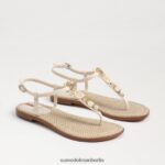 Sam Edelman Gigi Retro-Zehensandale Frauen modernes Elfenbein Schuhwerk 2P8JNV496