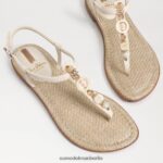 Sam Edelman Gigi Retro-Zehensandale Frauen modernes Elfenbein Schuhwerk 2P8JNV496 - Image 7