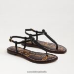 Sam Edelman Gigi-Zehensandale Frauen schwarzes Leder Schuhwerk 2P8JNV227