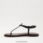 Sam Edelman Gigi-Zehensandale Frauen schwarzes Leder Schuhwerk 2P8JNV227 - Image 4