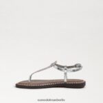 Sam Edelman Gigi-Zehensandale Kinder lila/silberner Glitzer Schuhwerk 2P8JNV960 - Image 4