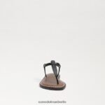Sam Edelman Gigi-Zehensandale Kinder schwarzes Leder Schuhwerk 2P8JNV939 - Image 3