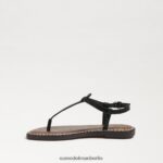 Sam Edelman Gigi-Zehensandale Kinder schwarzes Leder Schuhwerk 2P8JNV939 - Image 4