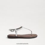 Sam Edelman Gigi-Zehensandale Kinder strahlend weißes Leder Schuhwerk 2P8JNV938 - Image 2