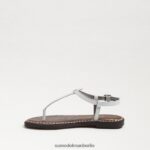 Sam Edelman Gigi-Zehensandale Kinder strahlend weißes Leder Schuhwerk 2P8JNV938 - Image 4