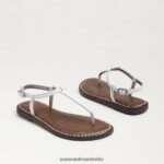 Sam Edelman Gigi-Zehensandale Kinder strahlend weißes Leder Schuhwerk 2P8JNV938 - Image 7