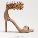 Sam Edelman Gillie-Perlen-Knöchelriemenabsatz Frauen bräunliche Bräune Schuhwerk 2P8JNV603 - Image 2