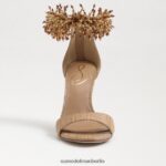 Sam Edelman Gillie-Perlen-Knöchelriemenabsatz Frauen bräunliche Bräune Schuhwerk 2P8JNV603 - Image 3