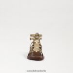 Sam Edelman Ginnie Gladiator-Sandale Kinder Bernstein Gold Schuhwerk 2P8JNV1030 - Image 3