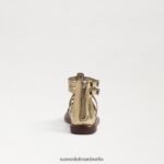 Sam Edelman Ginnie Gladiator-Sandale Kinder Bernstein Gold Schuhwerk 2P8JNV1030 - Image 5