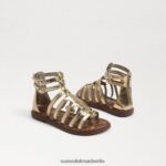 Sam Edelman Ginnie Gladiator-Sandale Kinder Bernstein Gold Schuhwerk 2P8JNV1030 - Image 7