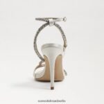 Sam Edelman Granger-Knöchelriemenabsatz Frauen Perlmuttfarbener Satin Schuhwerk 2P8JNV696 - Image 5