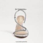 Sam Edelman Granger-Knöchelriemenabsatz Frauen weiches Silber Schuhwerk 2P8JNV695 - Image 3