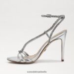 Sam Edelman Granger-Knöchelriemenabsatz Frauen weiches Silber Schuhwerk 2P8JNV695 - Image 4