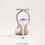 Sam Edelman Granger-Knöchelriemenabsatz Frauen weiches Silber Schuhwerk 2P8JNV695 - Image 5