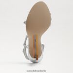 Sam Edelman Granger-Knöchelriemenabsatz Frauen weiches Silber Schuhwerk 2P8JNV695 - Image 6