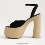 Sam Edelman Grayson-Plateauabsatz Frauen schwarzes Wildleder Schuhwerk 2P8JNV668 - Image 4
