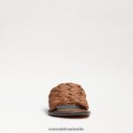 Sam Edelman Griffin gewebte Slide-Sandale Frauen Es ist aus kuschelig braunem Leder Schuhwerk 2P8JNV633 - Image 3