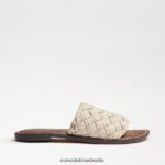 Sam Edelman Griffin gewebte Slide-Sandale Frauen modernes elfenbeinfarbenes Leder Schuhwerk 2P8JNV634 - Image 2