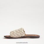Sam Edelman Griffin gewebte Slide-Sandale Frauen modernes elfenbeinfarbenes Leder Schuhwerk 2P8JNV634 - Image 4