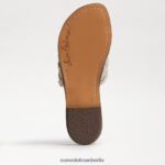 Sam Edelman Griffin gewebte Slide-Sandale Frauen modernes elfenbeinfarbenes Leder Schuhwerk 2P8JNV634 - Image 6