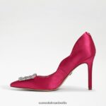 Sam Edelman Harriett spitzer Zehenabsatz Frauen Fuchsia-Satin Schuhwerk 2P8JNV594 - Image 4