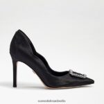 Sam Edelman Harriett spitzer Zehenabsatz Frauen schwarze Seide Schuhwerk 2P8JNV592 - Image 2