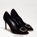 Sam Edelman Harriett spitzer Zehenabsatz Frauen schwarzes Wildleder Schuhwerk 2P8JNV595