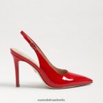 Sam Edelman Haselnussbraune Slingback-Pumps Frauen Rubinrotes Lackleder Schuhwerk 2P8JNV664 - Image 2