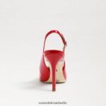 Sam Edelman Haselnussbraune Slingback-Pumps Frauen Rubinrotes Lackleder Schuhwerk 2P8JNV664 - Image 5