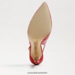 Sam Edelman Haselnussbraune Slingback-Pumps Frauen Rubinrotes Lackleder Schuhwerk 2P8JNV664 - Image 6