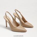 Sam Edelman Haselnussbraune Slingback-Pumps Frauen sanftes Beige Schuhwerk 2P8JNV661