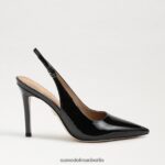 Sam Edelman Haselnussbraune Slingback-Pumps Frauen schwarzes Lackleder Schuhwerk 2P8JNV663 - Image 2