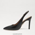 Sam Edelman Haselnussbraune Slingback-Pumps Frauen schwarzes Leder Schuhwerk 2P8JNV662 - Image 4