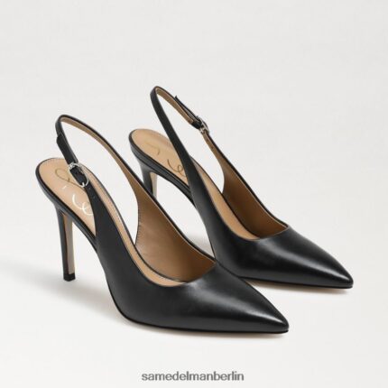 Sam Edelman Haselnussbraune Slingback-Pumps Frauen schwarzes Leder Schuhwerk 2P8JNV662