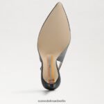 Sam Edelman Haselnussbraune Slingback-Pumps Frauen schwarzes Leder Schuhwerk 2P8JNV662 - Image 6