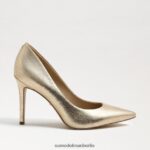 Sam Edelman Haselnussbrauner spitzer Zehenabsatz Frauen Blattgoldleder Schuhwerk 2P8JNV152 - Image 2