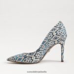 Sam Edelman Haselnussbrauner spitzer Zehenabsatz Frauen Blau-Multi Schuhwerk 2P8JNV143 - Image 4