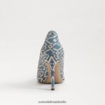 Sam Edelman Haselnussbrauner spitzer Zehenabsatz Frauen Blau-Multi Schuhwerk 2P8JNV143 - Image 5