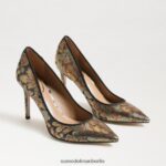 Sam Edelman Haselnussbrauner spitzer Zehenabsatz Frauen Bronze Schuhwerk 2P8JNV138